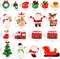 Christmas Miniature Figurines Mini Santa Clause Ornament Xmas Micro Landscape Christmas Tree Christmas Figurines Snowman Reindeer Gift for DIY Fairy Garden 18PCS